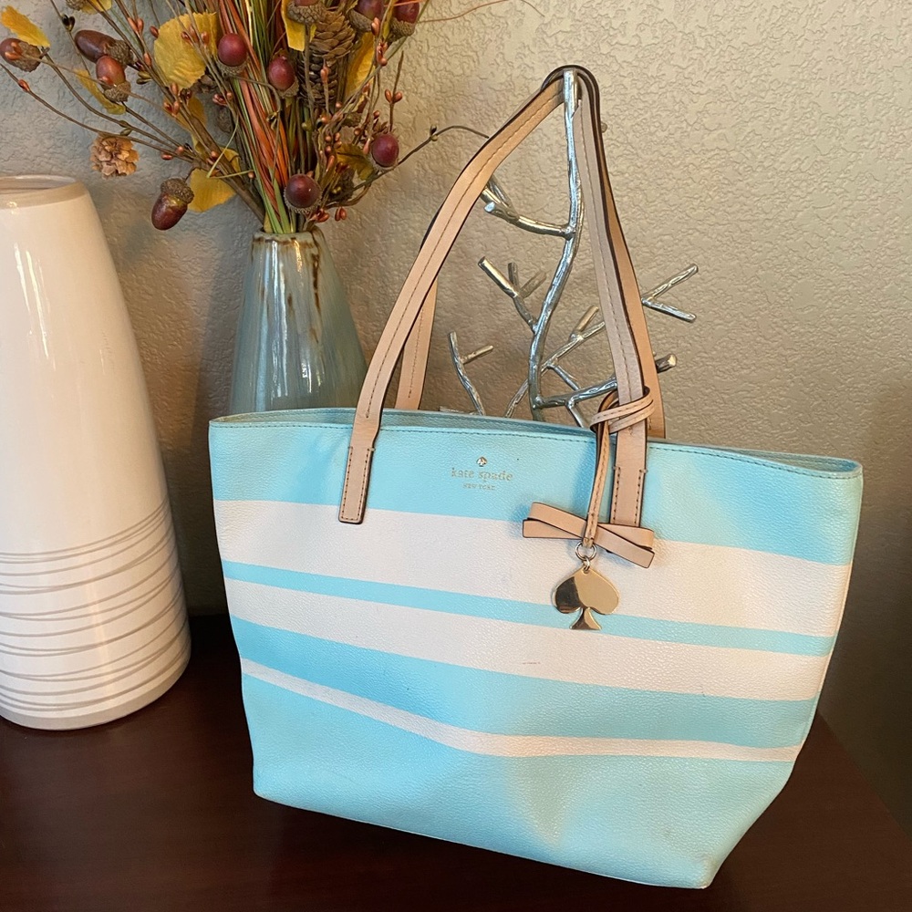 ❤️‍🔥Kate Spade Hawthorne Tote Blue and White❤️‍🔥